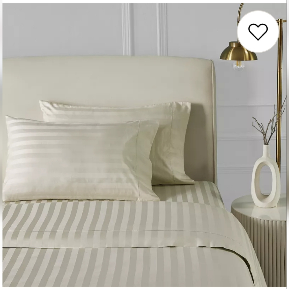 Hotelier Egyptian Cotton Blend Stripe Sheet Set